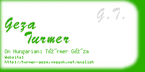 geza turmer business card